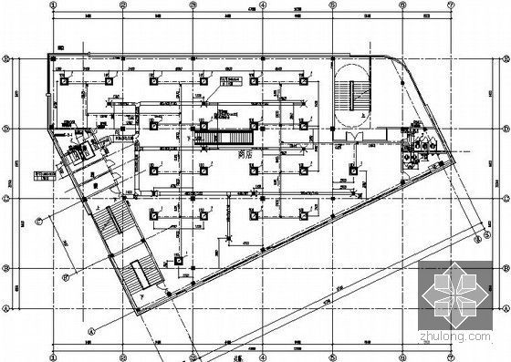 [南昌]商业街空调通风设计全套施工图(6栋建筑 大院图纸)-G楼空调平面图