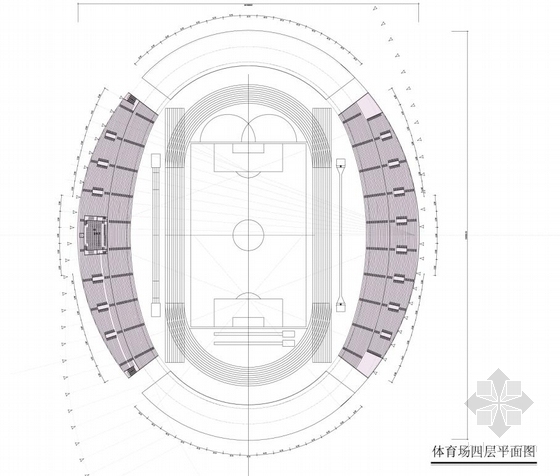 [江苏]椭圆形钢结构乙级大屋面体育馆建筑设计方案文本-椭圆形钢结构乙级大屋面体育馆建筑平面图