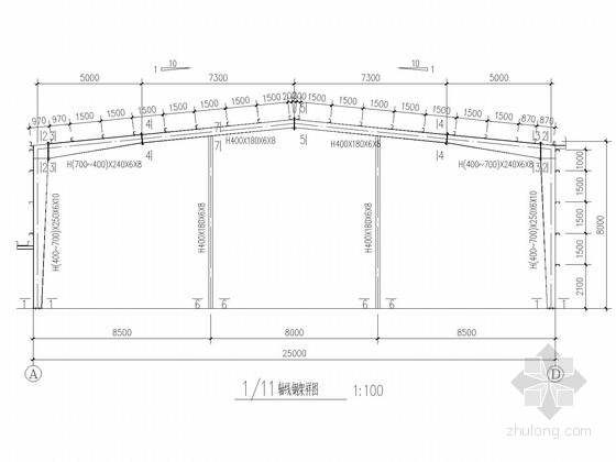 30米厂房结构资料下载-25米跨门式刚架厂房结构施工图