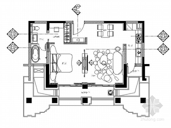 65平公寓装修效果图资料下载-[无锡]现代风格60平米单身公寓室内装修图（含效果）