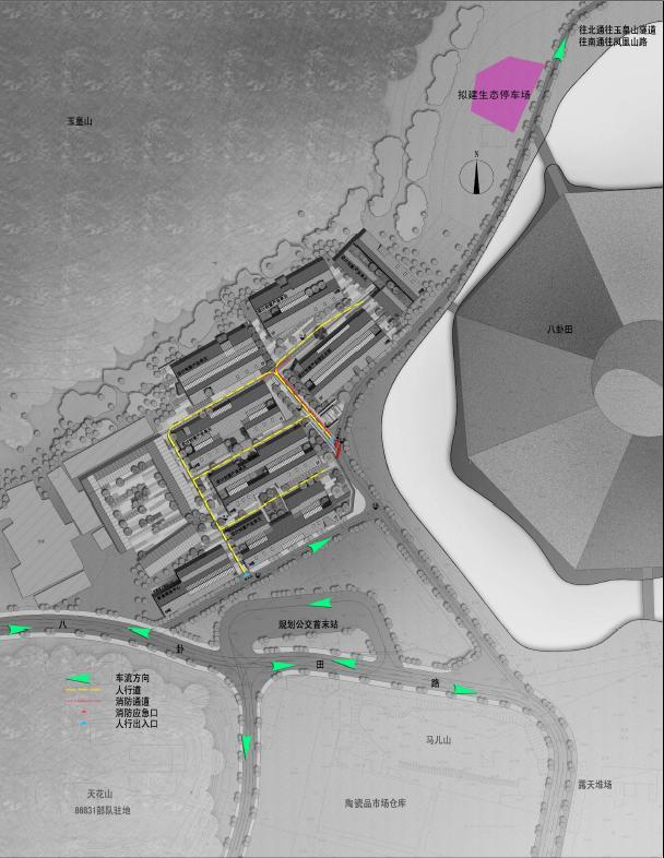 [浙江]新中式风格创意产业园建筑设计方案文本-新中式风格创意产业园建筑分析图