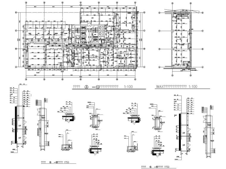 [北京]6栋商业建筑给排水中水虹吸雨水污水消防系统设计（顶设）-IMAX厅空调机房给排水消防平面图.jpg