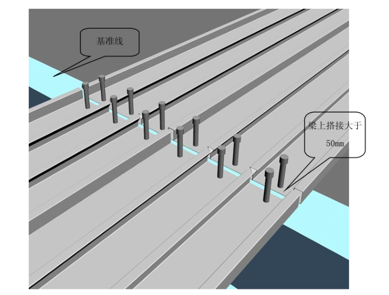 [上海]单层平面桁架结构连廊钢结构安装专项方案（133页）-15铺设时压型钢板的搭接长度应大于 50mm