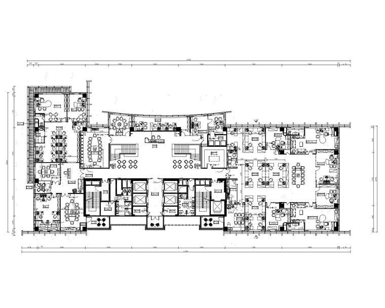 万骏总部室内工装设计施工图-十八层强弱电插座布置图