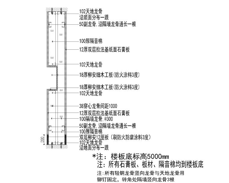 11套玻璃节点图（固定节点、隔墙节点、淋浴房节点）-玻璃隔墙节点（2）