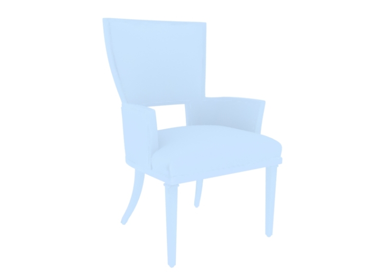 欧式CAD部件资料下载-简约欧式椅子3D模型下载