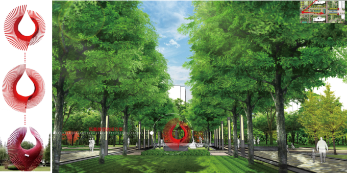 [宁夏]滨湖古典主义高端生态居住区景观设计全套施工图-雕塑广场设计详图