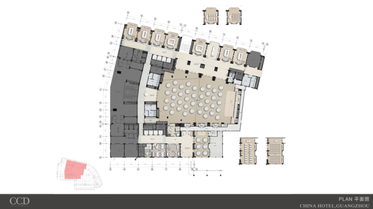CCD中国大酒店宴会会议改造项目方案文本-宴会厅平面布置图