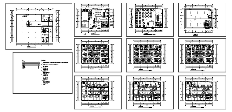 10套宾馆酒店建筑方案初设图CAD-酒店建筑设计施工图