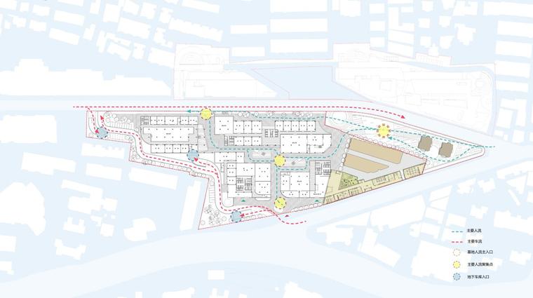 [江苏]南京西路协和城商业建筑方案文本（PDF+63页）-入口、流线分析