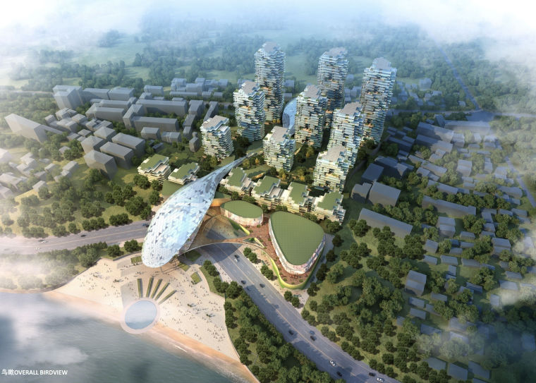 山水城市核心区设计资料下载-[陕西]特色的现代山水园林城市建筑方案文本