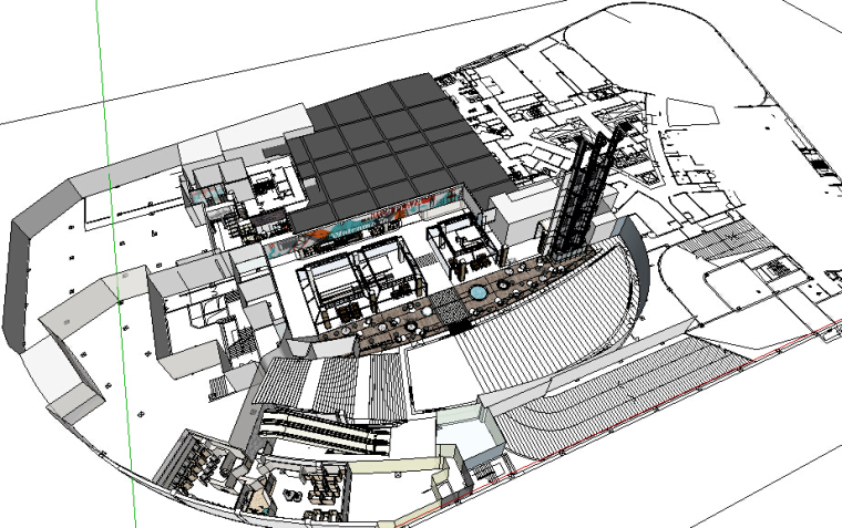 [福州]三迪中心商场深化设计原版SU模型-商场模型预览（9）