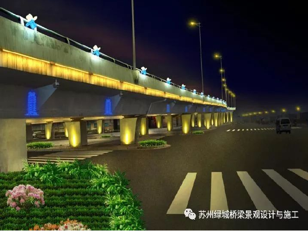 郑州市桥梁工程资料下载-灯光让桥梁有了生命！