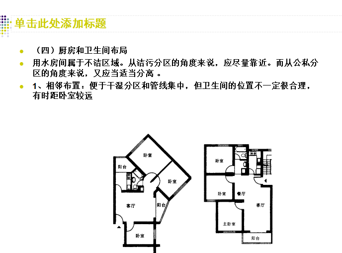 知名企业住宅设计培训资料（共126页）-厨房和卫生间分区