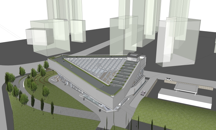 [上海]知名地产艺术中心建筑设计方案文本+建筑施工图+建筑SU模型-01