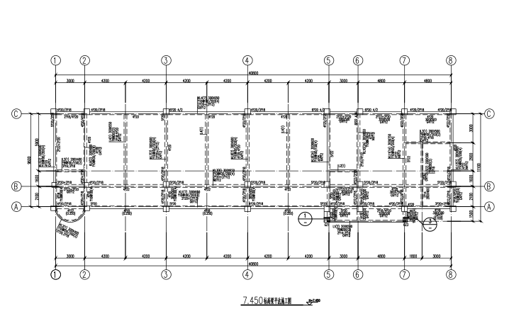 3层教学楼CAD图资料下载-5层框架结构教学楼结构施工图（CAD、17张）