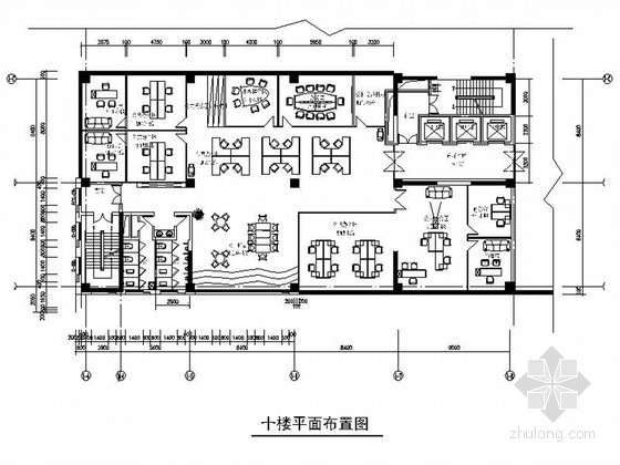 现代办公室室内装修设计资料下载-[原创]投资性小企业现代风格办公室室内装修施工图