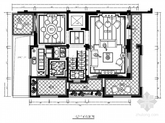 cad花园露台资料下载-[福州]精品花园洋房现代四层别墅CAD装修图（含效果）