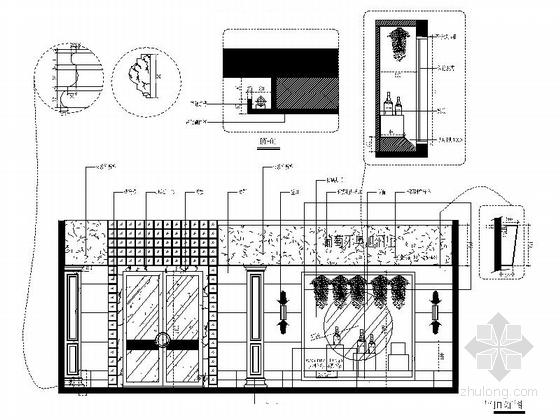 [福建]现代高档酒庄室内装修图（含效果）大样图