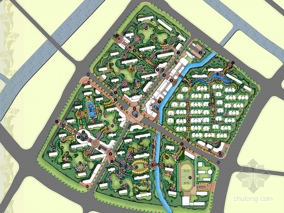 社区规划图手绘资料下载-[宁波]典雅浪漫高密度社区景观规划设计方案