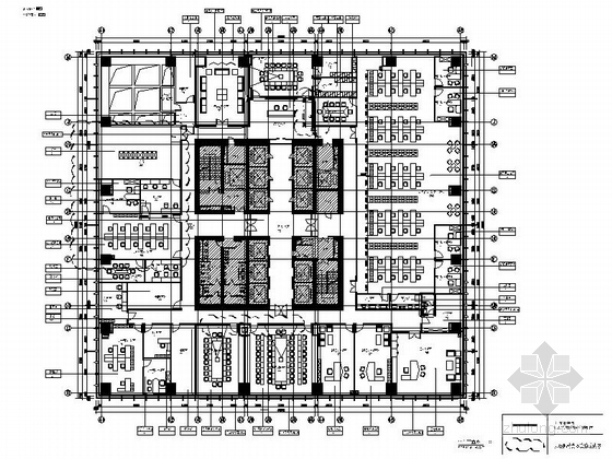 高档办公空间施工设计图资料下载-[湖南]高档现代商业公司办公室室内装修施工图
