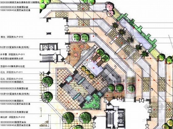 花园别墅住宅设计资料下载-[深圳]花园别墅景观环境扩初设计方案（手绘）