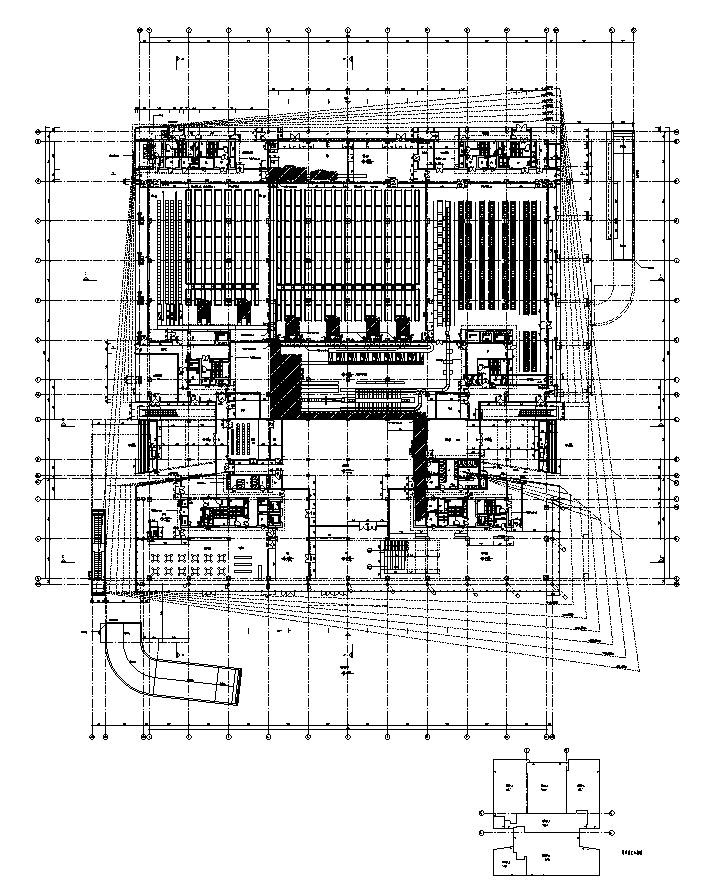 [江苏]六层梯形造型框架结构图书馆建筑施工图(含全专业图纸）-六层梯形造型框架结构图书馆建筑详图
