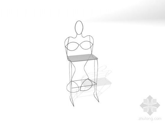 sketchup铁艺格栅资料下载-铁艺椅