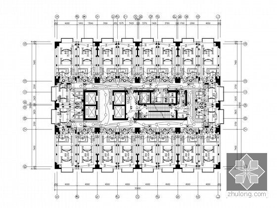 [上海]综合商务办公大厦全套电气施工图纸（甲级设计院 商场及办公式公寓）-五~二十四照明层平面图