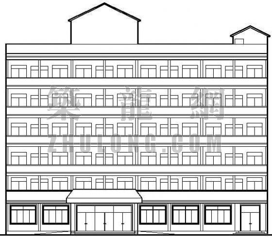 4层小型宾馆建筑设计资料下载-某单位院内宾馆建筑设计方案