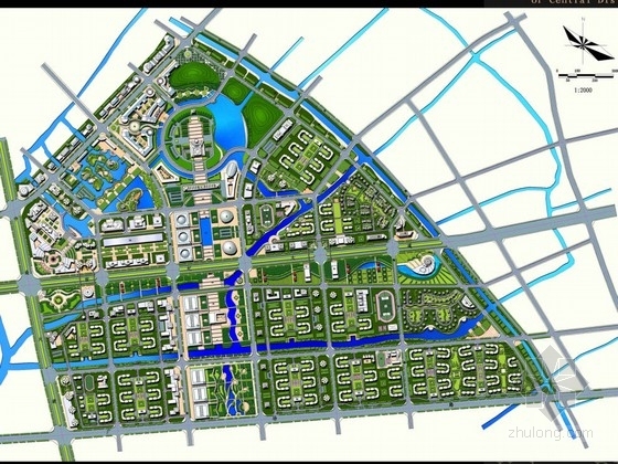 城市水网资料下载-[温州]城市中心区域规划设计方案