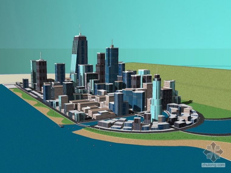 城市规划skp资料下载-城市模型