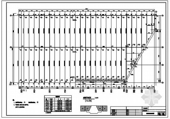 钢桁架雨棚结构设计资料下载-呼和浩特某钢桁架雨篷结构设计图