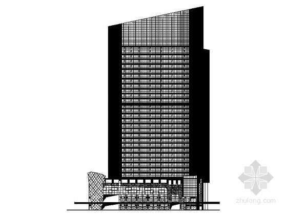 超高层商场建筑施工图全套资料下载-[广东]超高层现代风格商业建筑设计施工图