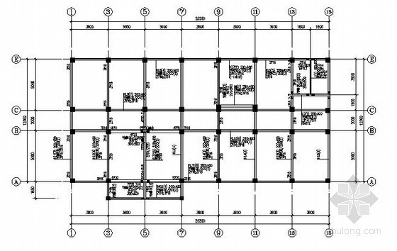 柱子模板图dwg资料下载-[重庆]框架宿舍楼结构施工图