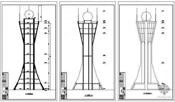 泰山气象门资料下载-某气象中心气象塔楼建筑结构设计图