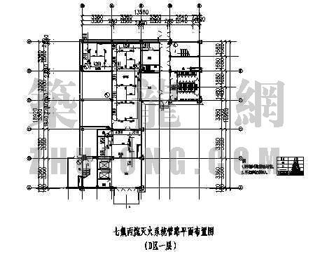 管路设计图资料下载-某建筑七氟丙烷灭火系统管路设计图
