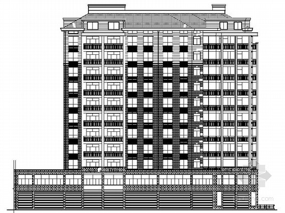 L型建筑图资料下载-[河南]某十一层L型商住楼建筑施工图