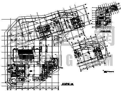 大型商业建筑平面CAD资料下载-某商业建筑地下夹层平面