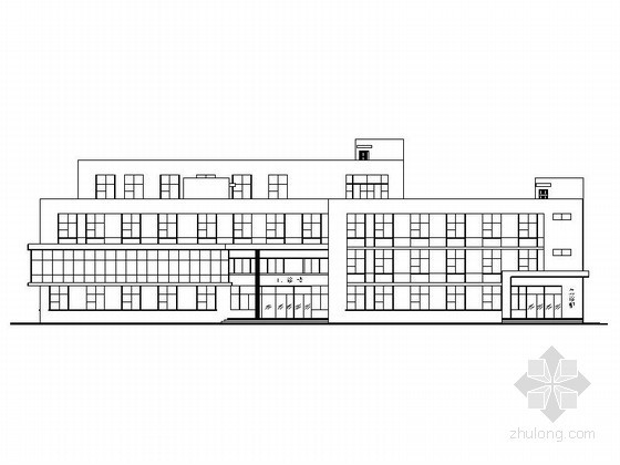 小型设计图效果图资料下载-某四层小型门诊楼建筑方案图（含效果图）