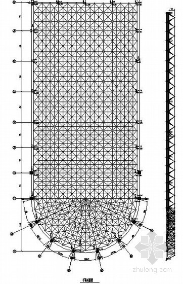 钢网架游泳馆建筑施工图资料下载-[安徽]网架结构游泳馆屋面结构施工图