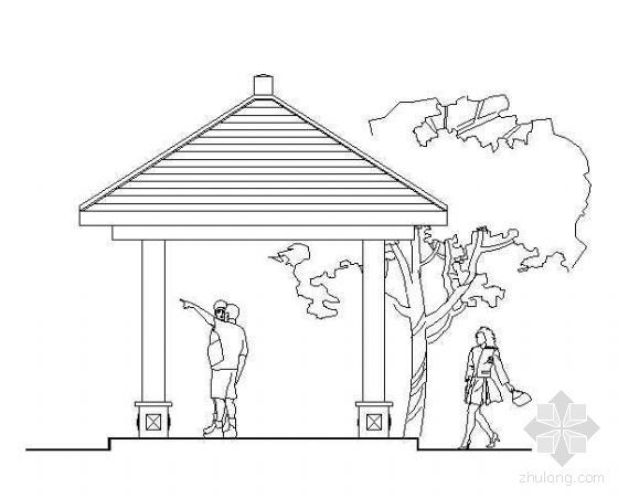 木结构八角亭结构施工图资料下载-木结构四角亭全套施工图