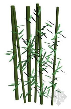 竹子植物SU模型资料下载-竹子1