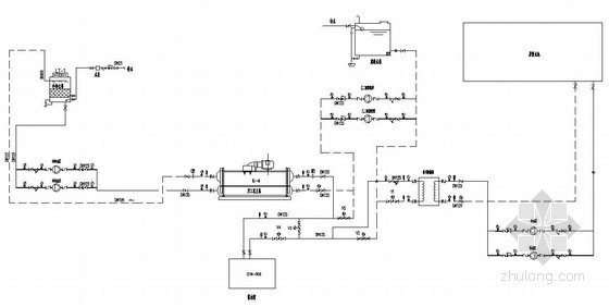 冰蓄冷冷水机组资料下载-某工程冰蓄冷系统图