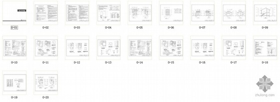 某地震重建规范性建筑施工套图（排版及CAD图）- 