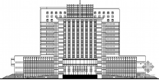 REVIT建筑施工图中级资料下载-[许昌]某市中级法院审判庭综合楼建筑施工图