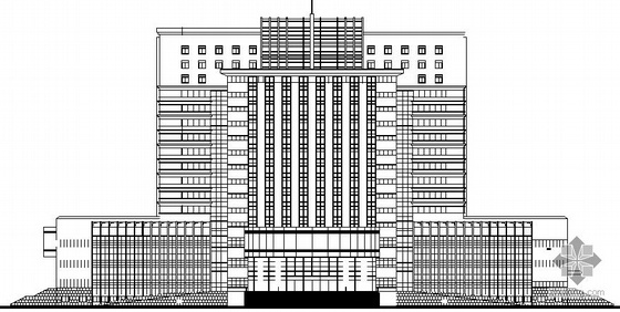 法院综合楼建筑设计文本资料下载-[许昌]某市中级法院审判庭综合楼建筑施工图