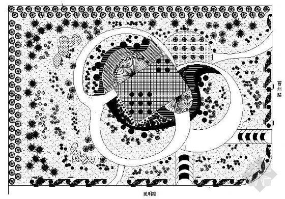 街头绿地cad平面图资料下载-某市街头绿地平面图设计方案