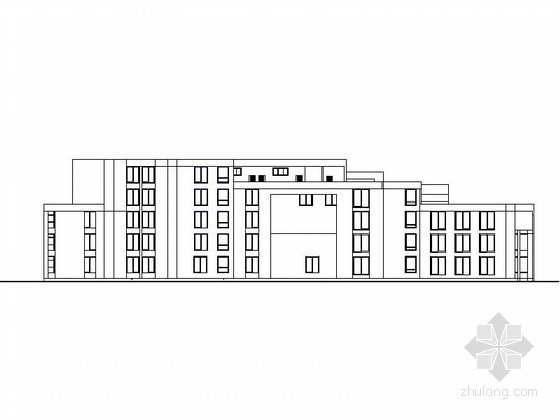 建筑系馆建筑方案资料下载-[课程设计]某四层建筑系馆建筑方案图（含效果图）