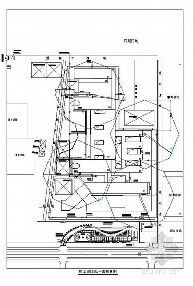 景区综合楼总平面布置图资料下载-[江西]综合楼施工现场平面布置图(CAD4张)
